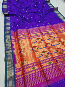 Double Pallu Paithani - 100 % Pure Silk Handloom Saree DPP1 A104