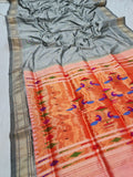 Double Pallu Paithani - 100 % Pure Silk Handloom Saree DPP1 A105