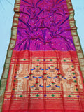 Double Pallu Paithani - 100 % Pure Silk Handloom Saree DPP1 A107