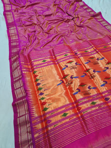 Double Pallu Paithani - 100 % Pure Silk Handloom Saree DPP1 A108