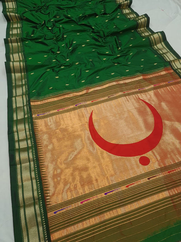 Fancy pallu Paithani - 100 % Natural Silk & Handmade saree