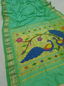 Fancy pallu Paithani - 100 % Natural Silk & Handmade saree