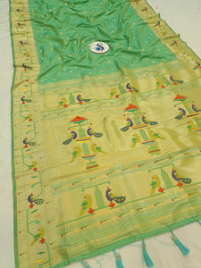 Mor Popat Semi Paithani Saree- NB14 S