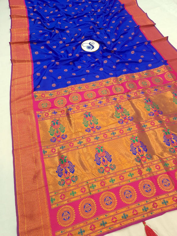 Maharani kadiyal Semi Paithani Saree- MA2 B