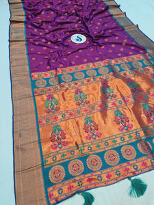 Maharani kadiyal Semi Paithani Saree- MA2 D