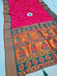 Maharani kadiyal Semi Paithani Saree- MA2 E