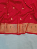 Shankari Paithani Dupatta - Red & Golden Zari Weaving NB24  A