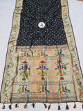 Mor Popat Semi Paithani Saree- NB14 Q