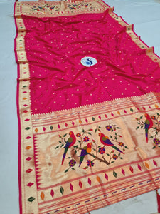 Shankari Paithani Dupatta - Golden Zari Weaving NB62 F