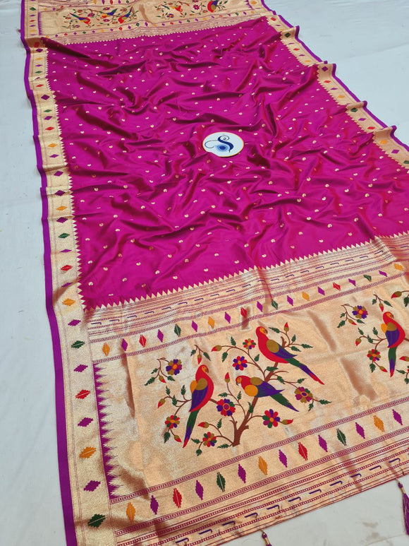 Shankari Paithani Dupatta - Golden Zari Weaving NB62 G