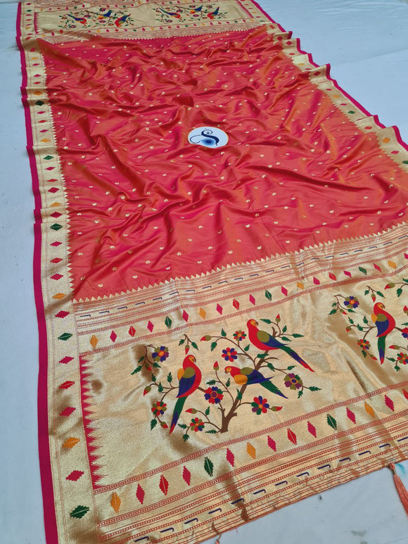 Shankari Paithani Dupatta - Golden Zari Weaving NB62 I