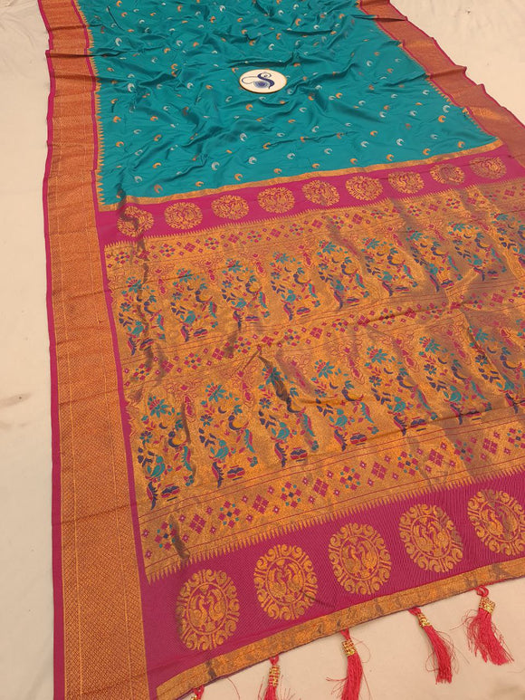 Maharani Chandrakor  Semi Paithani Saree- MA5 C