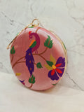 Paithani Circle Clutch Silver Zari PR1 A182