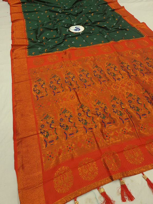 Maharani Chandrakor  Semi Paithani Saree- MA5 E
