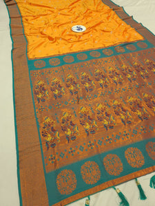 Maharani Chandrakor  Semi Paithani Saree- MA5 G