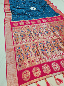 Maharani Chandrakor  Semi Paithani Saree- MA5 J