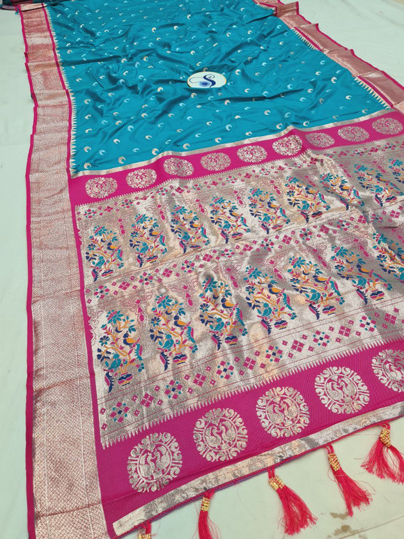 Maharani Chandrakor  Semi Paithani Saree- MA5 M