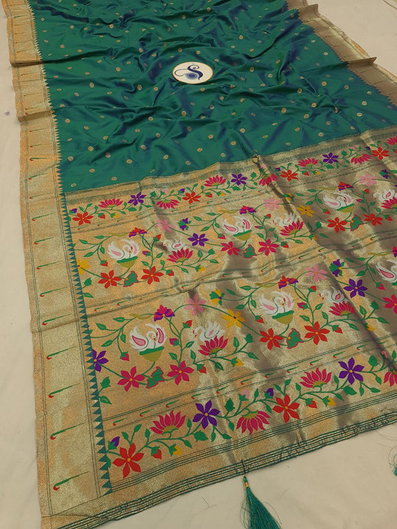 Hamsa Single Muniya Paithani Saree- MA6 B