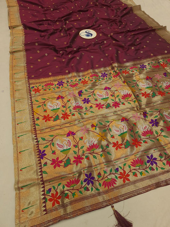 Hamsa Single Muniya Paithani Saree- MA6 C