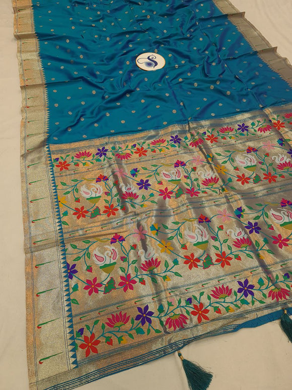Hamsa Single Muniya Paithani Saree- MA6 F