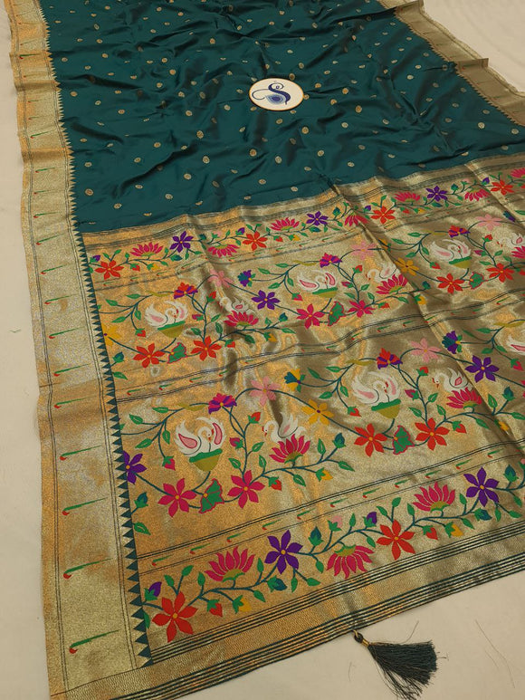 Hamsa Single Muniya Paithani Saree- MA6 H