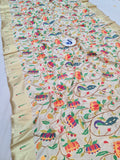 Paithani Blouse Piece- White Golden Zari fabric- 1 Meter PZF1 T