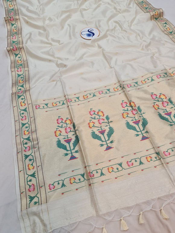 Aswali Art Raw Silk Paithani Saree- MB20 D