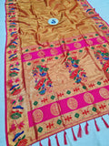 Lotus Border Tissue Paithani Saree- VV4 A