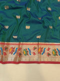 Lotus Border Paithani Saree- VV5 A