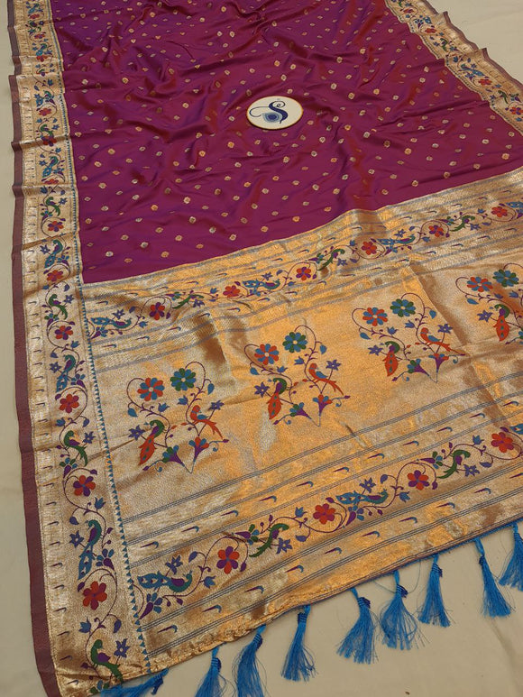 Mor Border Paithani Saree- VV6 A