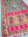 Lotus Border Tissue Paithani Saree- VV4 C