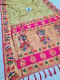 Lotus Border Tissue Paithani Saree- VV4 D