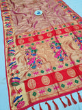 Lotus Border Tissue Paithani Saree- VV4 E