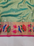 Lotus Border Tissue Paithani Saree- VV4 F