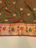 Lotus Border Paithani Saree- VV5 B
