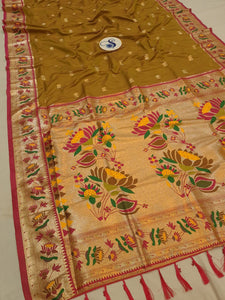 Lotus Border Paithani Saree- VV5 G