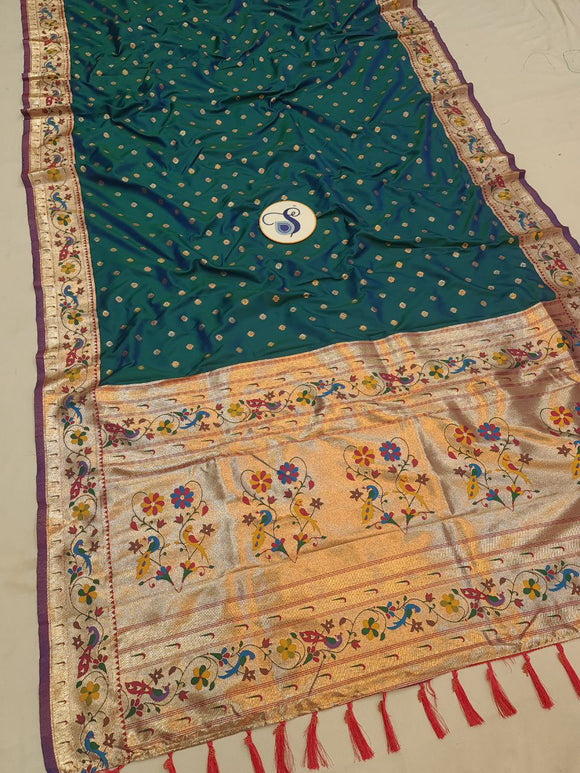 Mor Border Paithani Saree- VV6 B