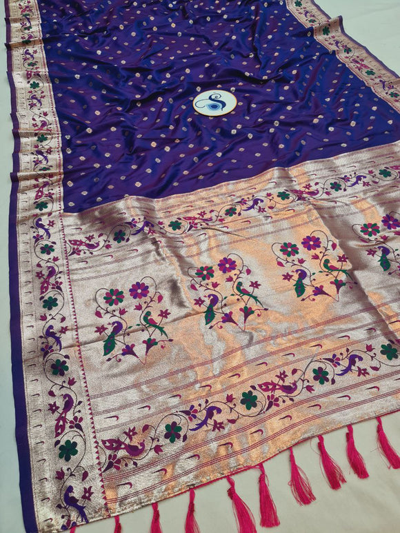 Mor Border Paithani Saree- VV6 C