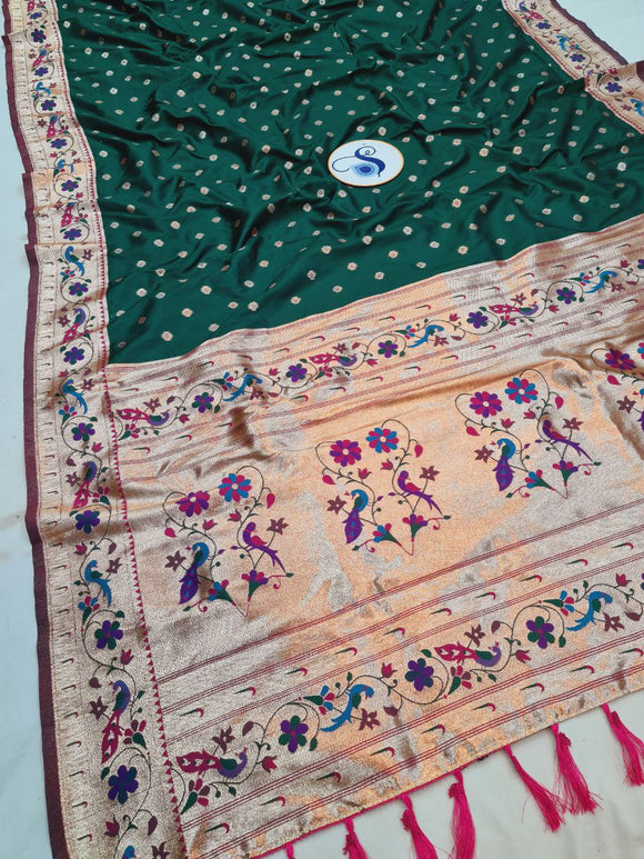 Mor Border Paithani Saree- VV6 D