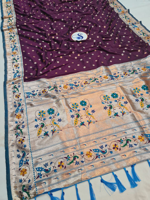 Mor Border Paithani Saree- VV6 E