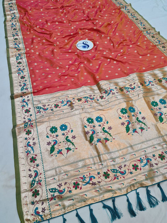 Mor Border Paithani Saree- VV6 G