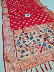 Vibha Border Paithani Saree- VV7 B
