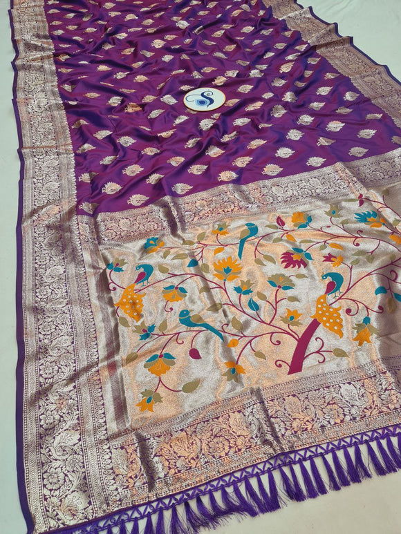 Vibha Border Paithani Saree- VV7 E