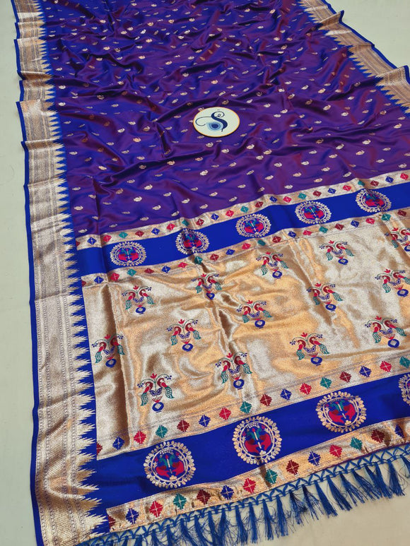 Temple Maharani Paithani Saree- VV8 B