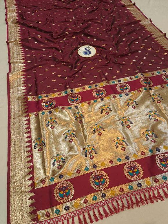 Temple Maharani Paithani Saree- VV8 G
