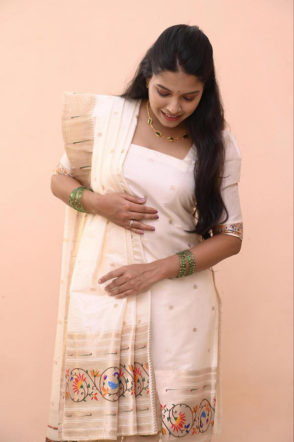 Gargi Paithani Dress Material MA4 F (Top and Bottom Fabric)