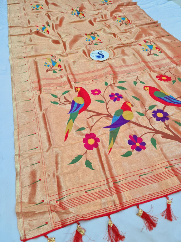 Hemashuka Paithani Saree by Shankari Paithani- NB60 B
