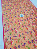 Paithani Blouse Piece- Pink Golden Zari fabric- 1 Meter PF1 U