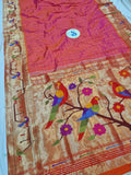 Mor Popat Brocket Pure Paithani Saree - 100 % Pure Silk & Handmade saree