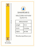 Welcome Paithani Dupatta WB1 Y Yellow